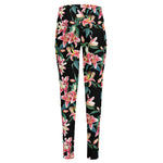 Watercolor Tropical Lily Pattern Print High-Waisted Pocket Leggings