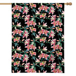 Watercolor Tropical Lily Pattern Print House Flag