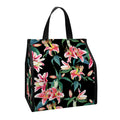 Watercolor Tropical Lily Pattern Print Insulated Lunch Tote