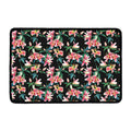 Watercolor Tropical Lily Pattern Print Kitchen Mat