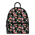 Watercolor Tropical Lily Pattern Print Leather Backpack