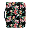 Watercolor Tropical Lily Pattern Print Leather Bible Cover