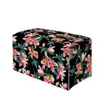Watercolor Tropical Lily Pattern Print Leather Tissue Box Cover