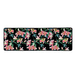 Watercolor Tropical Lily Pattern Print Long Kitchen Mat
