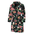 Watercolor Tropical Lily Pattern Print Men's Bathrobe