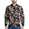 Watercolor Tropical Lily Pattern Print Men's Bomber Jacket