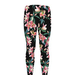 Watercolor Tropical Lily Pattern Print Men's leggings