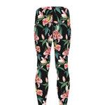 Watercolor Tropical Lily Pattern Print Men's leggings