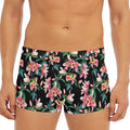 Watercolor Tropical Lily Pattern Print Men's Short Boxer Briefs