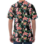 Watercolor Tropical Lily Pattern Print Men's Velvet T-Shirt