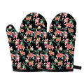 Watercolor Tropical Lily Pattern Print Oven Mitts