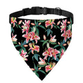 Watercolor Tropical Lily Pattern Print Over The Collar Dog Bandana