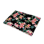 Watercolor Tropical Lily Pattern Print Pet Cooling Mat Cover
