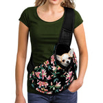 Watercolor Tropical Lily Pattern Print Pet Sling Carrier