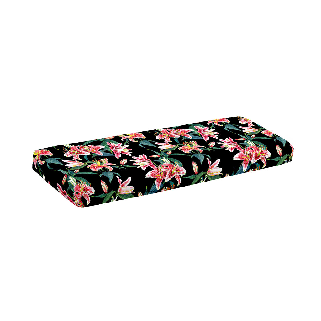 Watercolor Tropical Lily Pattern Print Piano Keyboard Cover