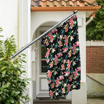 Watercolor Tropical Lily Pattern Print Polyester Flag
