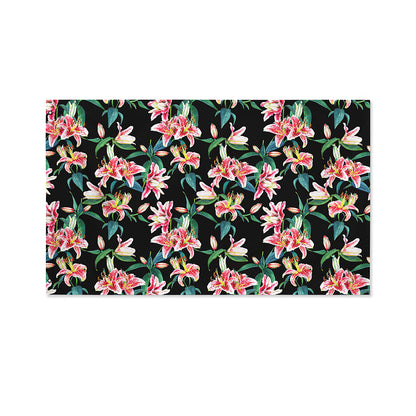 Watercolor Tropical Lily Pattern Print Polyester Flag