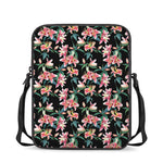 Watercolor Tropical Lily Pattern Print Rectangular Crossbody Bag