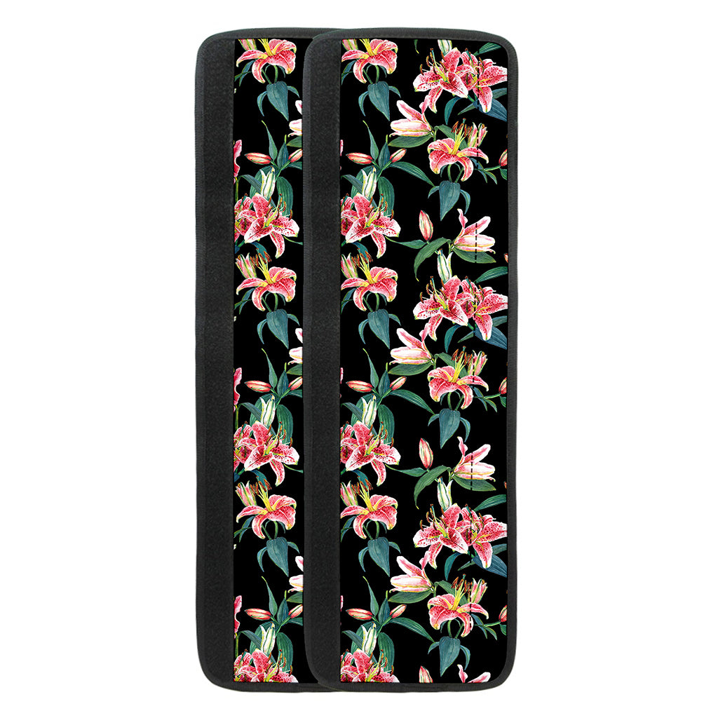 Watercolor Tropical Lily Pattern Print Refrigerator Handle Covers