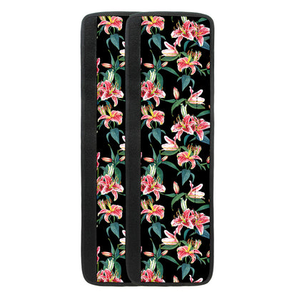 Watercolor Tropical Lily Pattern Print Refrigerator Handle Covers