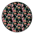 Watercolor Tropical Lily Pattern Print Round Floor Mat