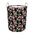 Watercolor Tropical Lily Pattern Print Round Laundry Basket