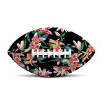 Watercolor Tropical Lily Pattern Print Rugby Ball