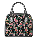 Watercolor Tropical Lily Pattern Print Shoulder Handbag