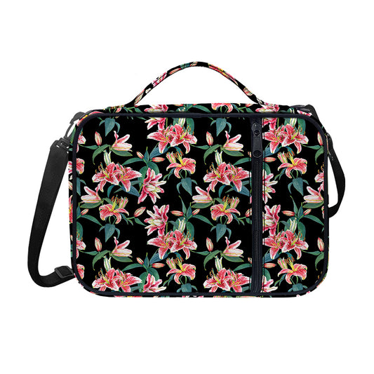 Watercolor Tropical Lily Pattern Print Shoulder Strap Bible Bag