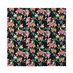 Watercolor Tropical Lily Pattern Print Silk Bandana