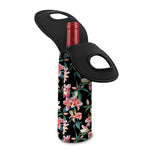 Watercolor Tropical Lily Pattern Print Single Neoprene Wine Tote