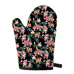 Watercolor Tropical Lily Pattern Print Single Oven Mitt