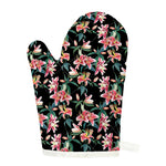 Watercolor Tropical Lily Pattern Print Single Oven Mitt