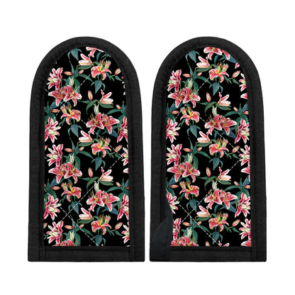Watercolor Tropical Lily Pattern Print Skillet Handle Cover