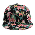Watercolor Tropical Lily Pattern Print Snapback Cap