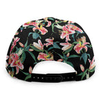 Watercolor Tropical Lily Pattern Print Snapback Cap