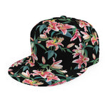 Watercolor Tropical Lily Pattern Print Snapback Cap