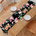 Watercolor Tropical Lily Pattern Print Table Runner