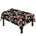 Watercolor Tropical Lily Pattern Print Tablecloth