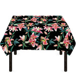 Watercolor Tropical Lily Pattern Print Tablecloth
