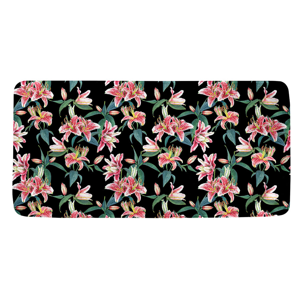 Watercolor Tropical Lily Pattern Print Towel