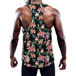 Watercolor Tropical Lily Pattern Print Training Tank Top