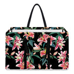 Watercolor Tropical Lily Pattern Print Utility Tote Bag