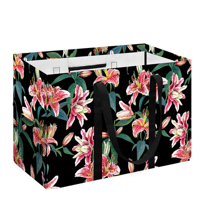 Watercolor Tropical Lily Pattern Print Utility Tote Bag