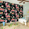 Watercolor Tropical Lily Pattern Print Wall Sticker