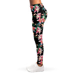 Watercolor Tropical Lily Pattern Print Women's Leggings