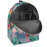 Watercolor Tropical Patchwork Print Backpack