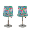 Watercolor Tropical Patchwork Print Bar Stool Covers