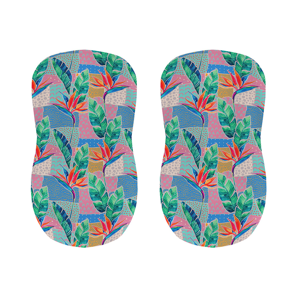 Watercolor Tropical Patchwork Print Bar Stool Covers