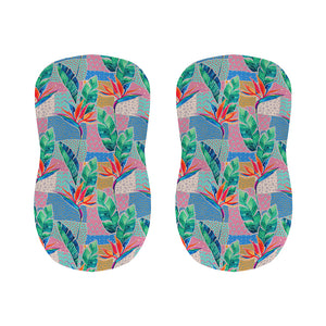 Watercolor Tropical Patchwork Print Bar Stool Covers